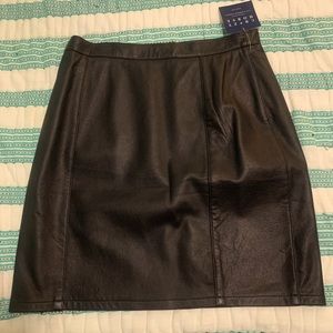 Crazy Horse Liz Claiborne Black Leather skirt